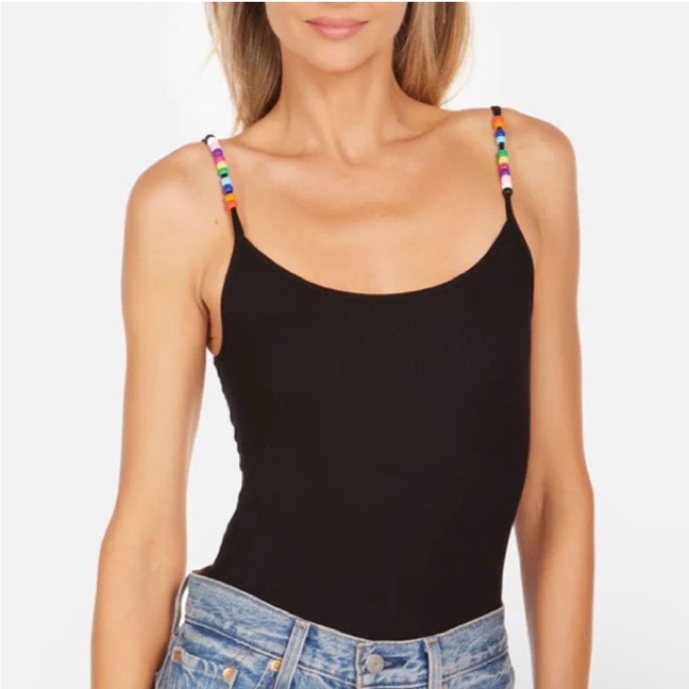 Michael Lauren Beaded Strap  Top